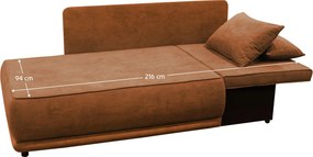 Canapea extensibilă, teracotă, pe dreapta, LIAMI