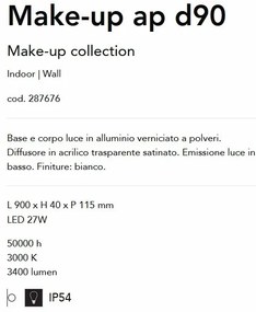 Aplica LED pentru baie IP54 Make-up ap d90