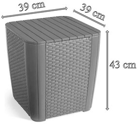 Set mobilier de grădină pentru balcon Iowa II cu masă Luzon grafit