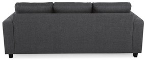 Canapea Scandinavian Choice C172Numărul de locuri: 3, Gri, Negru, 214x88x86cm, Tapiterie, Picioare: Plastic