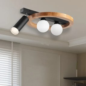 Spot OTIS 2xG9/5W/230V + 1xE27/15W/230V stejar