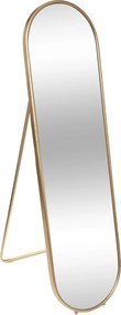 Oglindă mare de podea EDI cu ramă aurie, 43,5 x 160 cm