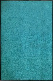 vidaXL Covoraș de ușă lavabil, cyan, 120 x 180 cm