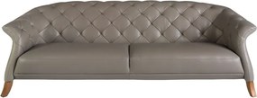 Canapea 3 locuri design LUX Chester Grey Leather