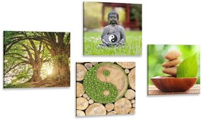 Set tablouri Feng Shui în design verde