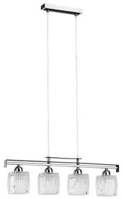 Candelabru suspendat pe cablu ALMA 4xE14/10W/230V crom lucios