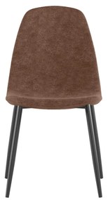 STONES Scaun din piele ecologică 44cm X 50cm H. 84cm | Aosom Romania