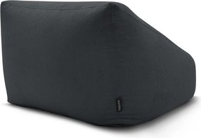 Fotoliu bean bag gri închis cu tapițerie din catifea reiată Lilibet – Bobochic Paris