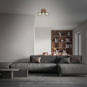 Spot Brilo VINTAGE 2xE27/25W/230V maro