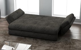 Canapea extensibilă dumonde cu ladă de depozitare si sezut confortabil din spuma high-density, Loana Enjoy Black 250x100 cm