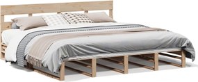 vidaXL Cadru de pat fără saltea, 180x200 cm, lemn masiv pin