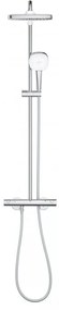 Coloana de dus cu termostat, Grohe Tempesta Cube 250, cu 1 tip de jet, crom, 26689001
