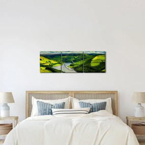 Tablou - Peisaj verde (cu ceas) (90x30 cm)
