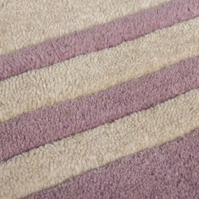 Covor mov/în culoare naturală țesut manual din lână 120x170 cm Lois Scallop – Flair Rugs