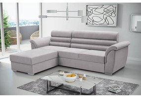 Set de canapea, ţesătură Queens gri deschis, stânga, FABO