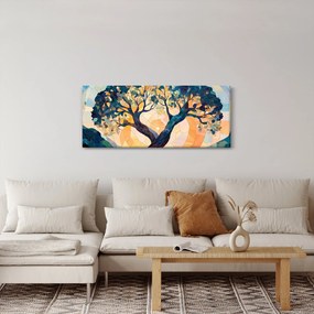 Tablou – Mozaic – soare și arbore II. (120x50 cm)