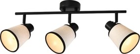 Aplica Modernă Blade PL3 Klausen 3xE14 Alb Negru 16x50x22 cm Corp Iluminat Metal Textil Design Elegant Ideal Pentru Living Hol Sau Dormitor