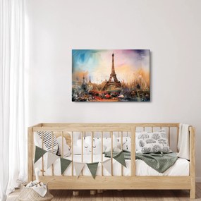 Tablou - Pictură a Turnului Eiffel (90x60 cm)