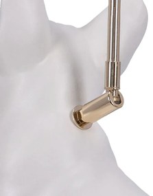 Lampa ceramica Bulldog alb mat h 35 cm