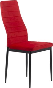 RESIGILAT - Scaune bucătărie catifea BUC 263V roșu