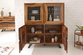 Vitrina design industrial Amazonas 140cm Sheesham