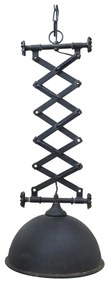 Lustră din metal cu braț extensibil, finisaj negru antichizat, Factory