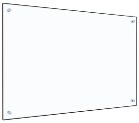 vidaXL Panou antistropi bucătărie transparent 90x60 cm sticlă securiz.
