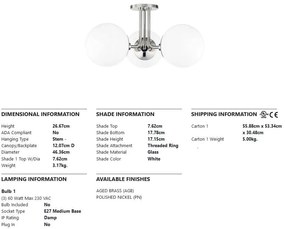 Lustra aplicata design modern STELLA nichel lucios