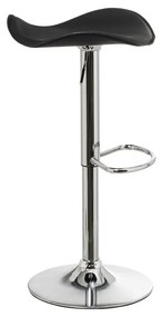 Set de scaune de bar negru cu înălțime ajustabilă 2 buc. tapițat (înălțime șezut 73 cm) – Casa Selección