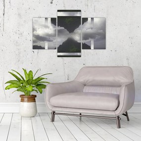 Tablou - Munții din Islanda, colaj geometric (90x60 cm)