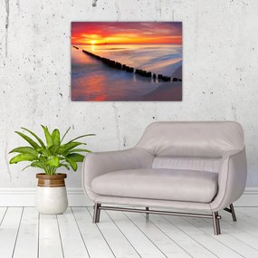 Tablou - Apus de soare, Marea Baltică, Polonia (70x50 cm)