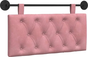 vidaXL Cap de pat suspendat Pe perete Roz 90 x 55 x 7 cm Catifea