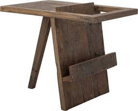 Măsuță laterală rustică din lemn reciclat maro cu spațiu pentru reviste 60x40x48 cm „Villum"