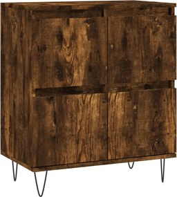 vidaXL Servantă, stejar fumuriu, 60x30x75 cm, lemn compozit