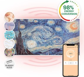 Klarstein Wonderwall Air Art Smart, încălzitor cu infraroșu, 120 x 60 cm, 700 W, aplicație, stele