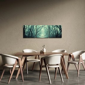 Tablou - Alee cu copaci (cu ceas) (90x30 cm)