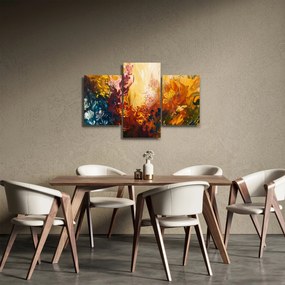 Tablou - pictură abstractă de flori (90x60 cm)