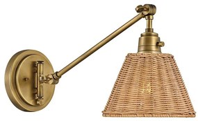 Hinkley ARTI - Aplică de perete cu spot HK-ARTI-1W-HB-NR, 1xE27/60W/230V, auriu/maro