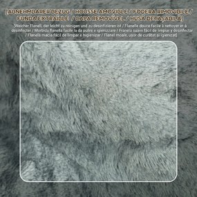 PawHut scară pentru câini cu 3 trepte, pentru câini și pisici de până la 4,5 kg, din catifea, husă detașabilă și lavabilă, gri deschis | Aosom Romania