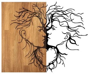 Decorațiune de perete 96x79 cm lemn/metal dragoste