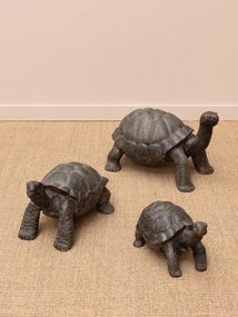 Țestoasă decorativa medie din lemn de tec, "Turtle"