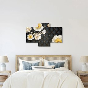 Tablou - Imagine cu flori de trandafir alb (90x60 cm)