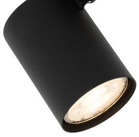 Spotlight modern negru cu lemn inclinabil - Jeana