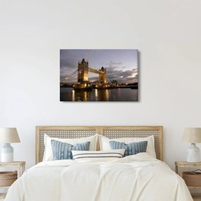 Tablou - Tower Bridge la noapte (90x60 cm)