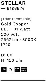 Lustra LED design ambiental deosebit Stellar 80cm