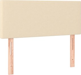 vidaXL Tăblie de pat, crem, 90x5x78/88 cm, textil