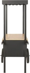 Stand decorativ din metal si lemn cu copertina, „Market Style”
