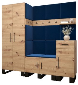 Set mobilier pentru hol Amanda 1 (Stejar artisan + Albastru). 1085862