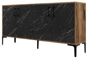 Dulap Kloe (Nuc + negru marmură). 1088273