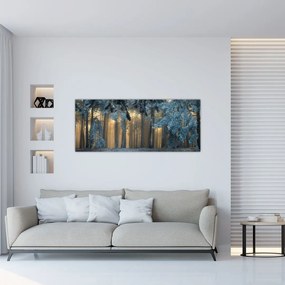 Tablou cu pădure înzăpezită (120x50 cm)